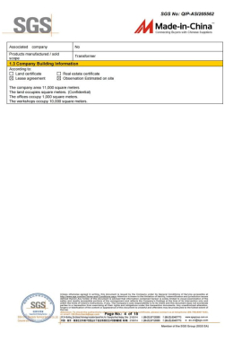 SGS Report ASI205562